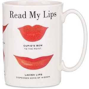 Kate Spade Lenox mug “Read My Lips”